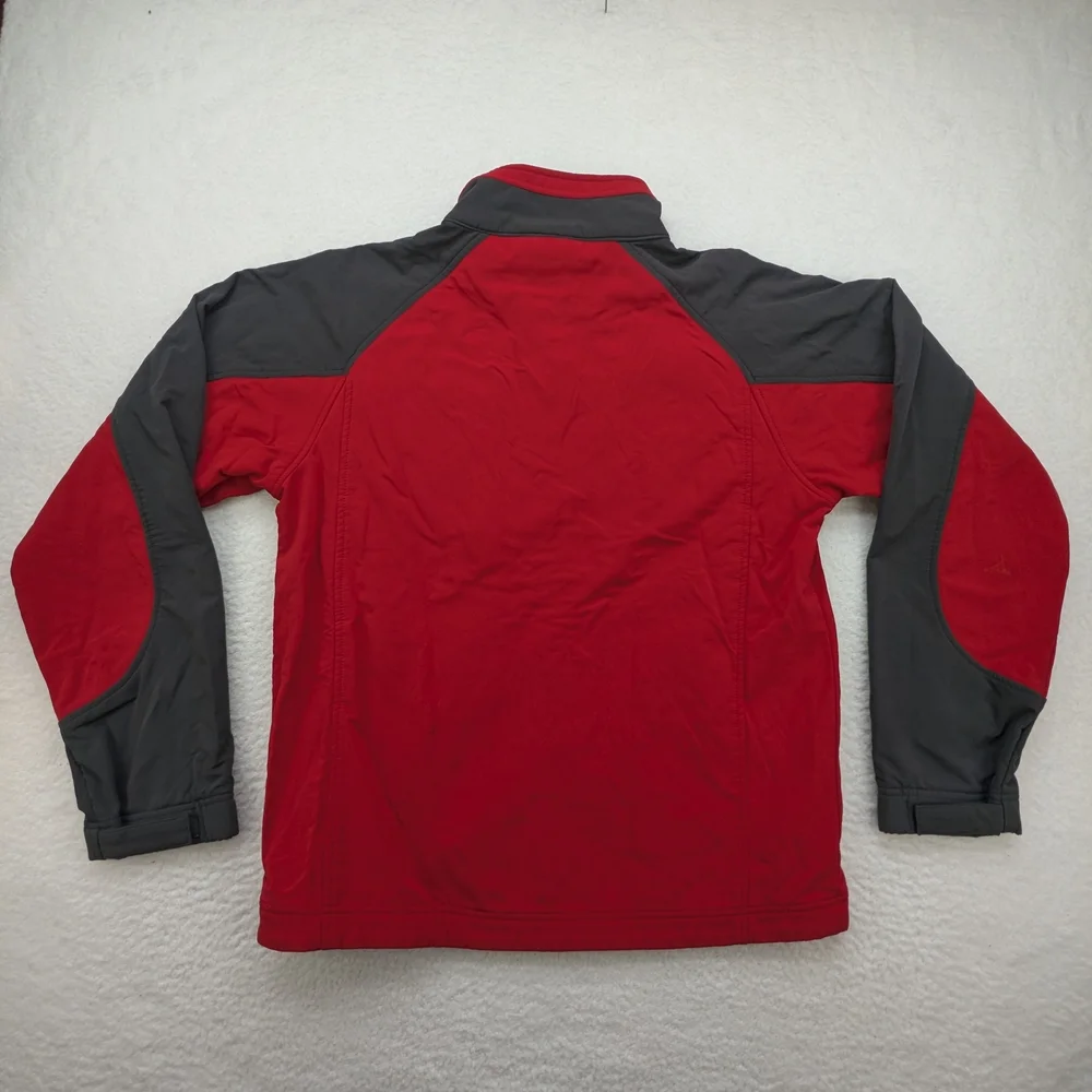 NordicTrack Jacket Mens Small Full Zip Outdoor Performance Red Gray Polyester